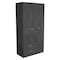 Tuhome Austral 3 Door Armoire with Drawers, Shelves, and Hanging Rod, Smokey Oak/White CIB6599 - alternate 8